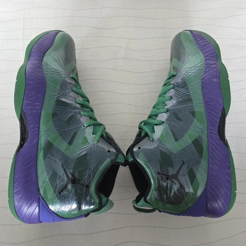 Nike Mens Air Jordan Lite Hulk Green Purple Basketball Shoes 524922-362 Sz 10.5